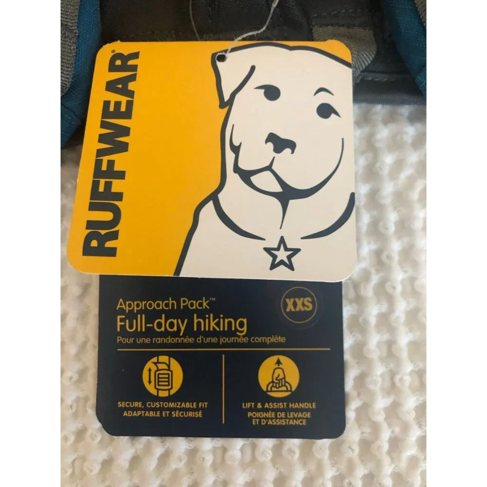 Ruffwear Approach Full-Day Hiking Pack for Dogs, Pacific Blue, XX-Small